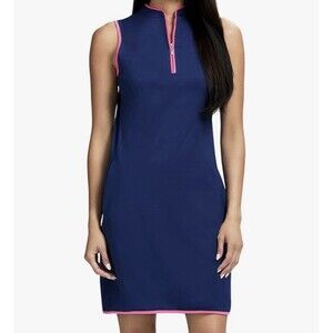 IZOD Performance Lacey Tennis Court Golf Dress 1/4 Zip Athletic Stretch Small